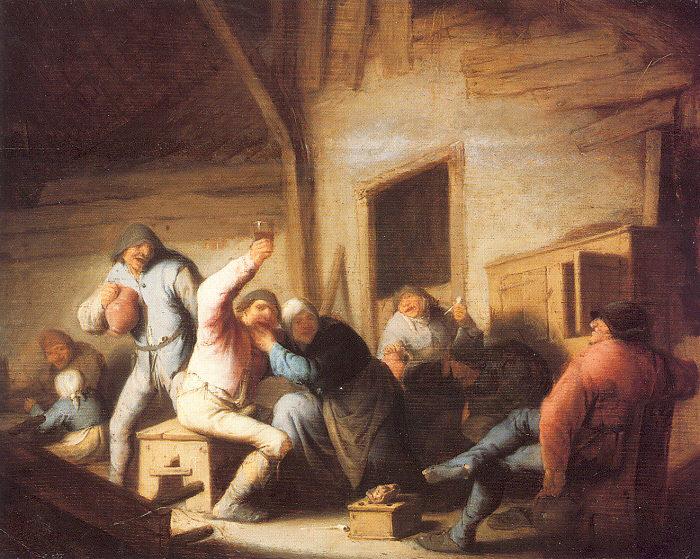 Ostade, Adriaen van Peasants Making Merry in a Tavern France oil painting art